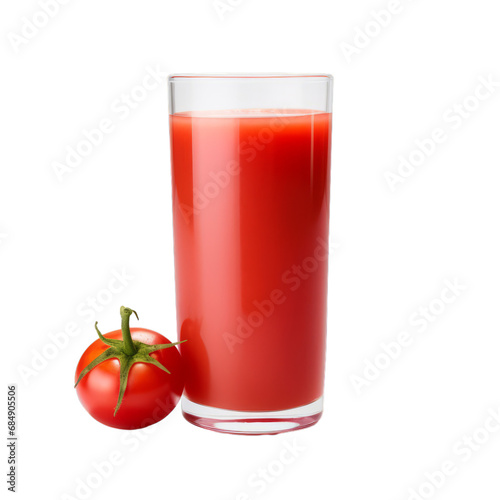 Closeup of delicious tomato juice on white transparent background © danter