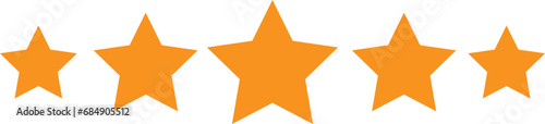 Five star rating. Star rating vector design.