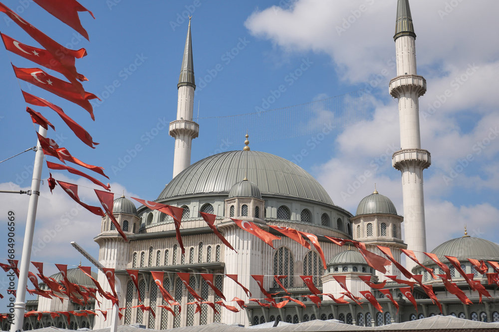 Fototapeta premium dome of a mosque in the city of istanbul. Taksim mosque
