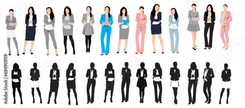 group of business women in a row