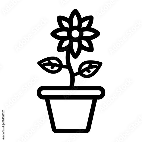 happy flower icon