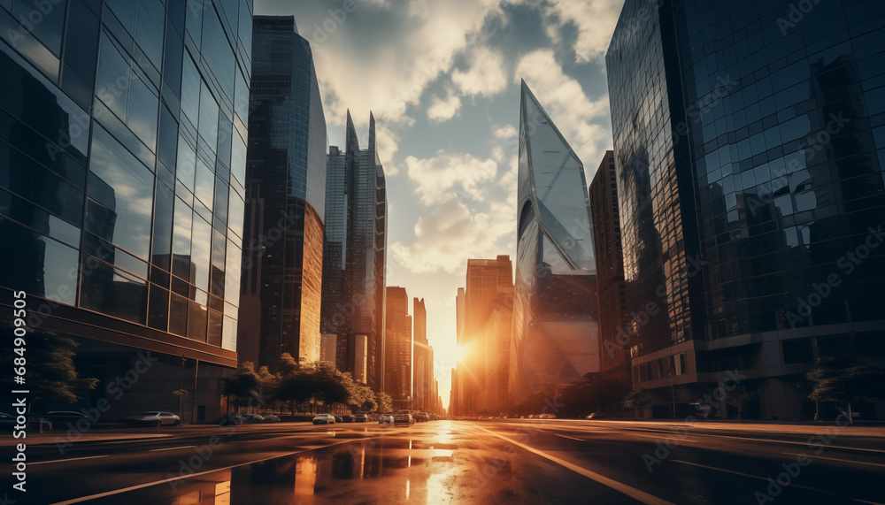 Fototapeta premium buildings glass skyscrapers