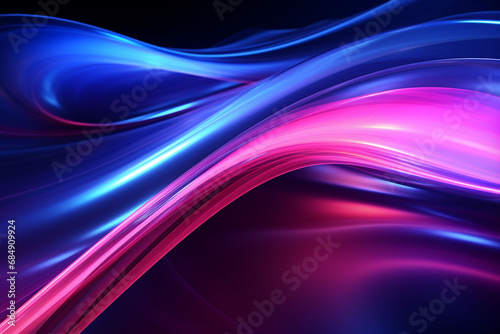 Wallpaper Mural Neon wave background with created with generative ai Torontodigital.ca