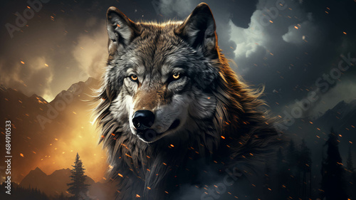 Wolf Concept Illustration © Montana Photo&Design