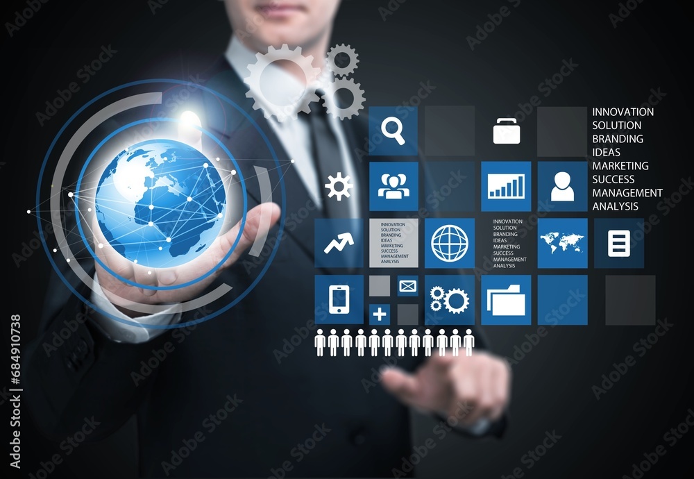 KPI key indicator technology concept. Business man KPI key indicator technology concept. Business man