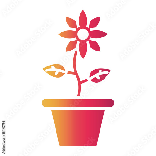 happy flower icon