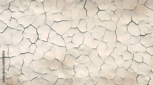 Seamless broken cracks background texture. Tileable stained peeling paint craquelure crackle pattern transparent grunge overlay. Barren drought concept wallpaper or dry desert backdrop,PPT background