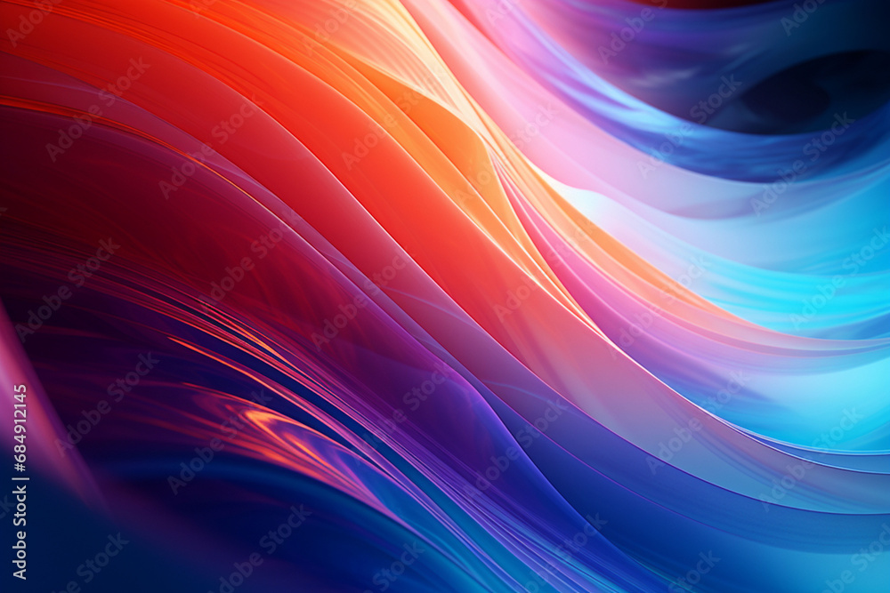 Obraz premium Neon wave background with created with generative ai