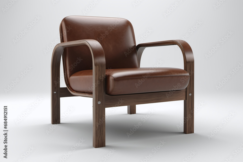 A brown leather office comfy, relaxing chair is pictured in a bright background clean white. This image can be used to reference comfortable leather wooden chair. A brown leather office comfy, relaxing chair is pictured in a bright background clean white. This image can be used to reference comfortable leather wooden chair.