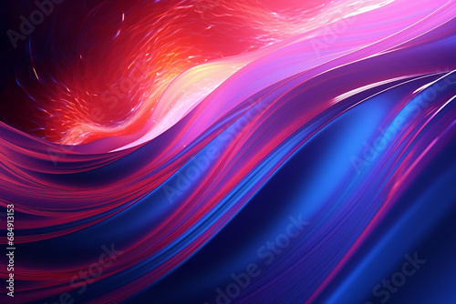 Neon wave background with created with generative ai