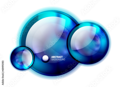 Abstract Glass Circle Banner Template