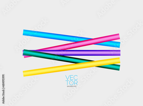 Abstract color straight lines vector background