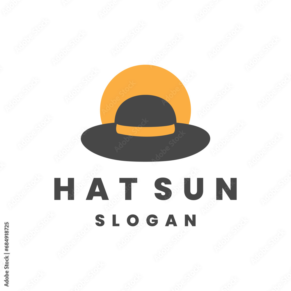 hat sun logo design vector graphic idea creative hat sun logo design vector graphic idea creative