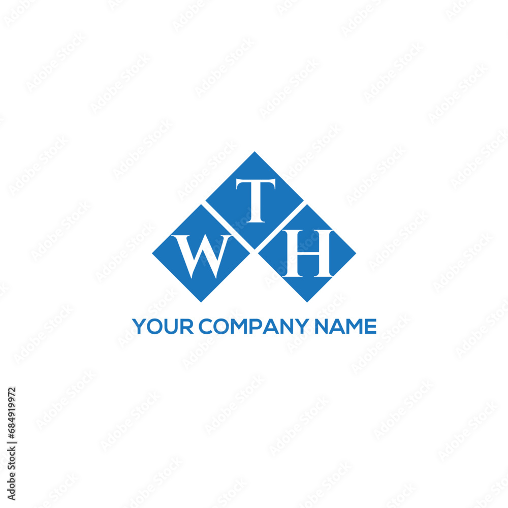TWH letter logo design on white background. TWH creative initials letter logo concept. TWH letter design.
