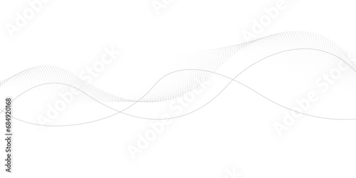 White abstract wave thin curved lines graphic for design. Smoke wavy lines. Vector gray waves background