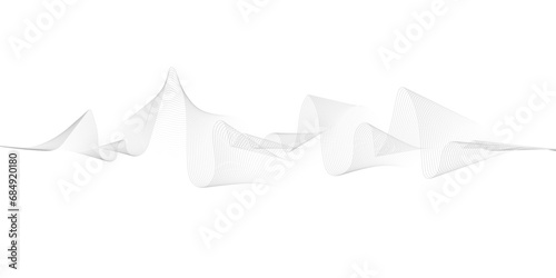 Vector abstract gray colored line art background, smoke wave on white background, design element
