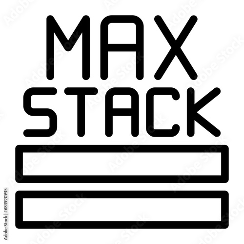 maximum height line icon
