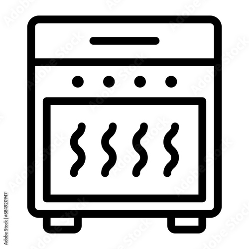oven safe line icon