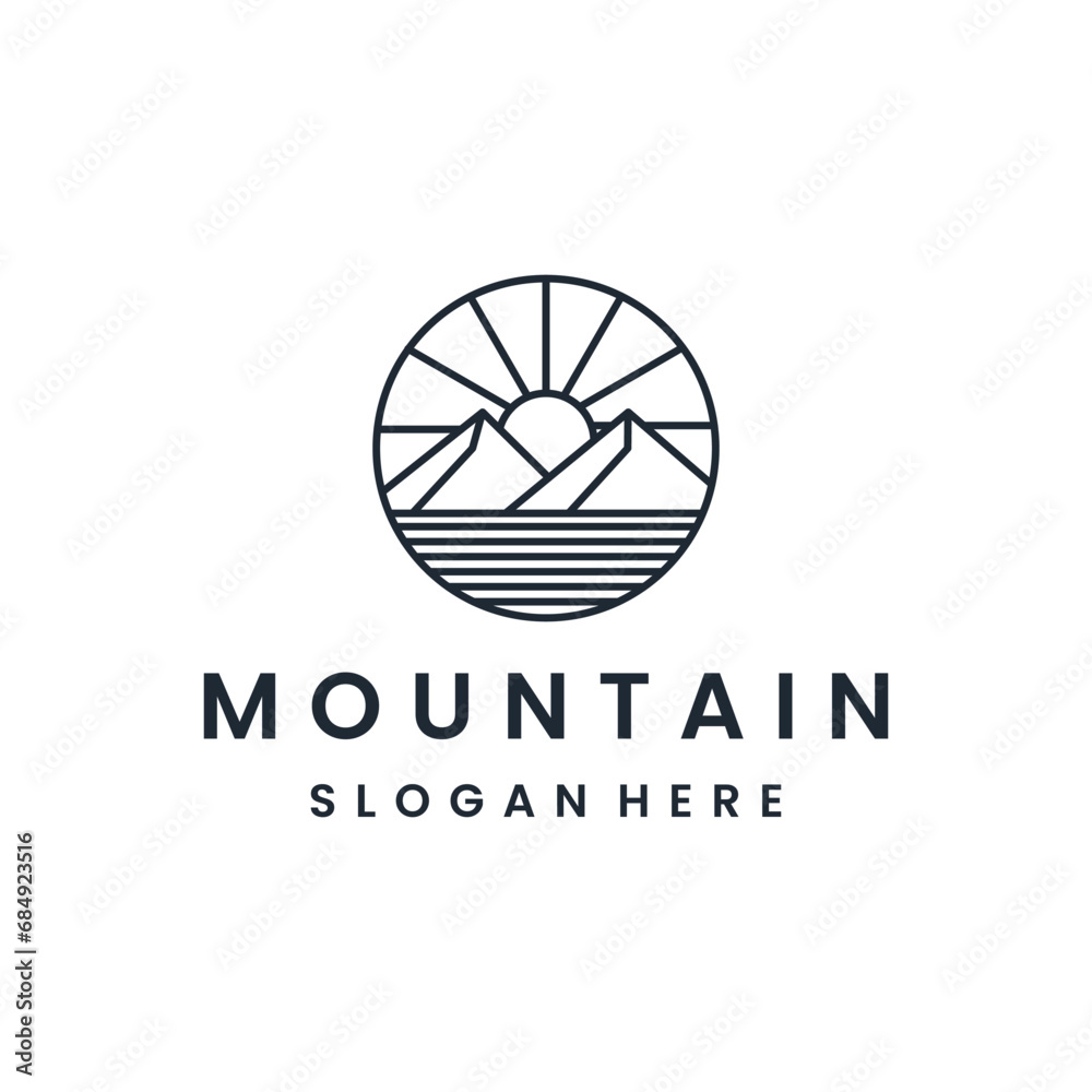mountain logo design vector graphic idea creative mountain logo design vector graphic idea creative