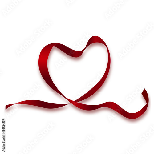 elegant ribbon heart shape valentines day holiday