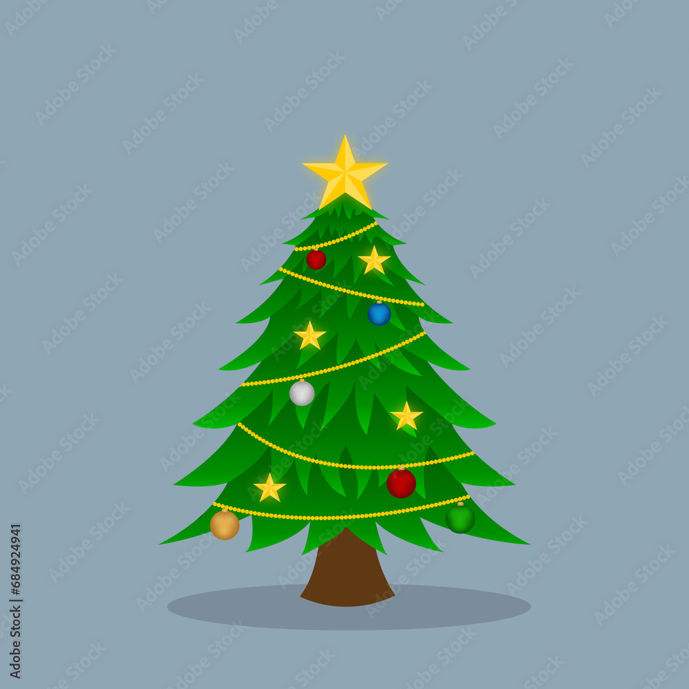 Obraz premium christmas tree vector