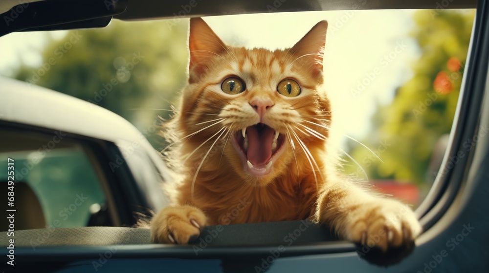 Happy Dog Having Fun with Head Out of the Car Window
Happy Dog Having Fun with Head Out of the Car Window