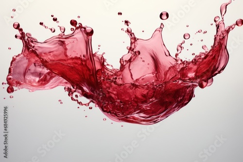 Red Wine Liquid Splashing in the Air Generative AI