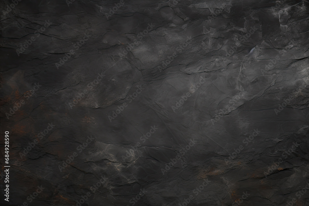 Naklejka premium Black background with marbled vintage grunge texture, old dark and light black and charcoal gray stone or rock wall, solid black paper for black friday