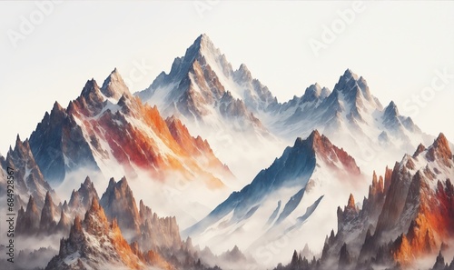 Mountains with no background  photo