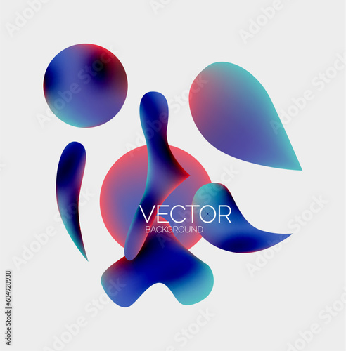 Abstract liquid bubble background. Liquid gradients