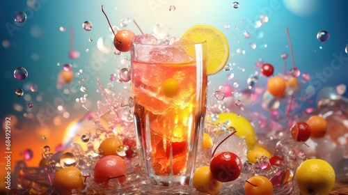 fizz bubble soda drink tropical illustration freshness juice, bar liquid, fresh cocktail fizz bubble soda drink tropical
