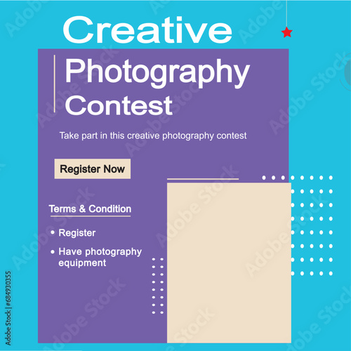 Creative photography contest and World Photography Day vector design