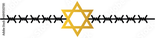 International Holocaust Remembrance Day vector. Star of David . January 27. Important day