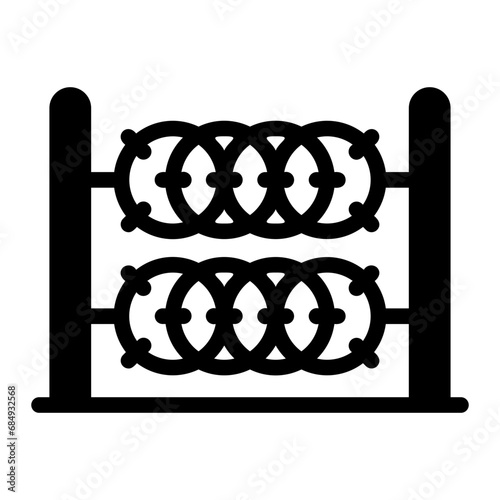 barbed fence Solid icon