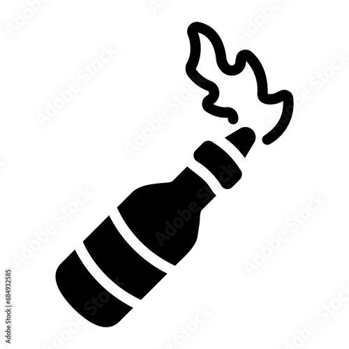 molotov cocktail Solid icon