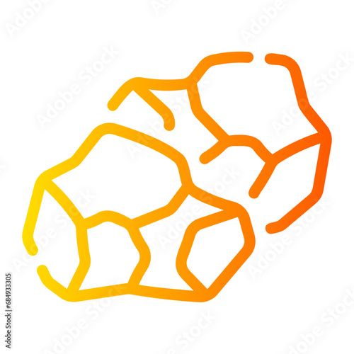 rocks Line Gradient Icon