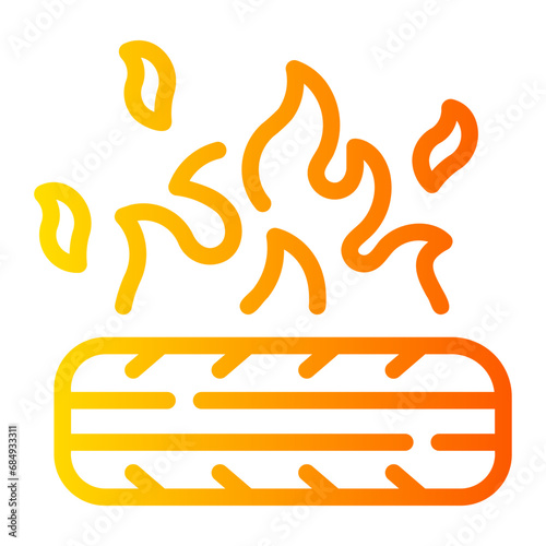 tire fire Line Gradient Icon