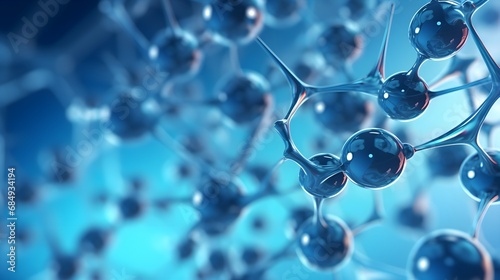 Conceptual visualization of atomic or molecular composition, Medical setting, 3D imagery
