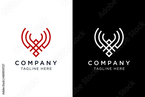 modern line phoenix logo