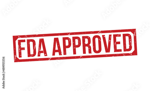 FDA Approved stamp red rubber stamp on white background. FDA Approved stamp sign. FDA Approved stamp.