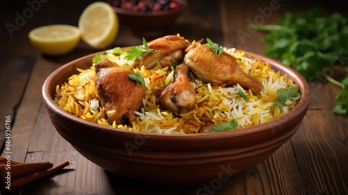 lunch biryani indian food classic illustration traditional chicken, asian pakistani, spices restaurant lunch biryani indian food classic photo