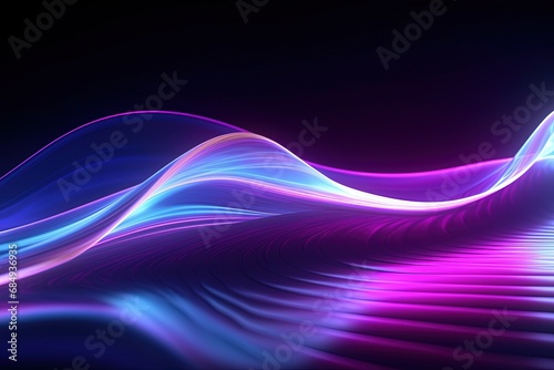 abstract futuristic background with pink blue glowing neon moving high speed wave lines and bokeh lights. Data transfer concept Fantastic wallpaper