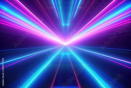 abstract futuristic background with pink blue glowing neon moving high speed wave lines and bokeh lights. Data transfer concept Fantastic wallpaper