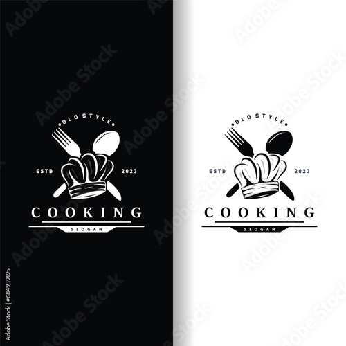 Chef Logo Design Cooking Inspiration And Chef Hat With Simple Lines For Restaurant Business Brands