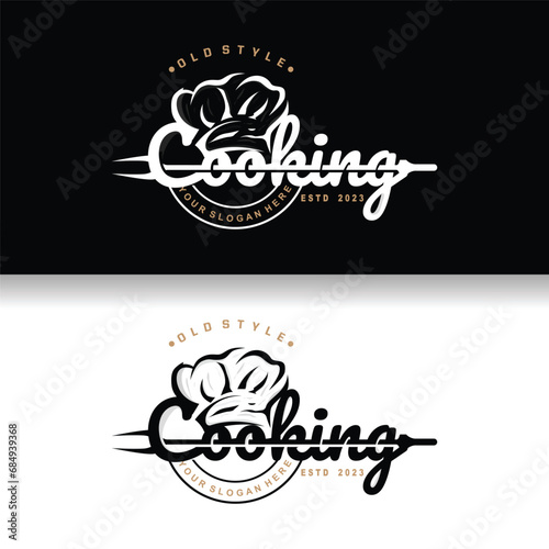 Chef Logo Design Cooking Inspiration And Chef Hat With Simple Lines For Restaurant Business Brands