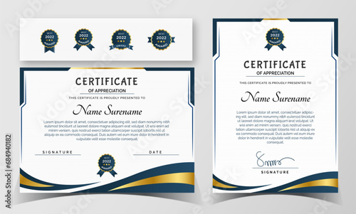 Certificate of Appreciation template, certificate of achievement, awards diploma template.