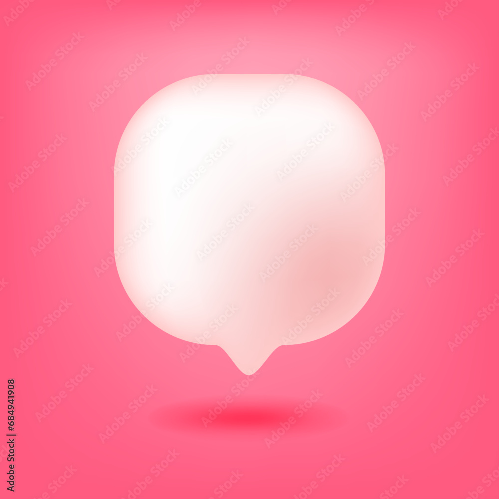 chat bubble 3d soft pink design illustration chat bubble 3d soft pink design illustration