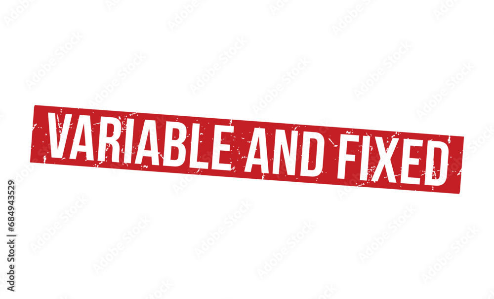 Variable and Fixed Red Rubber Stamp vector design. Variable and Fixed Red Rubber Stamp vector design.