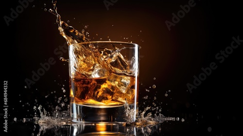 alcohol black whiskey drink pour illustration background liquid, glass liquor, cocktail ice alcohol black whiskey drink pour photo