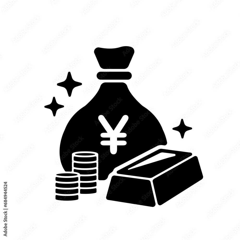 お金・資産・お金持ち (日本円) ベクターアイコンイラスト Stock ベクター | Adobe Stock